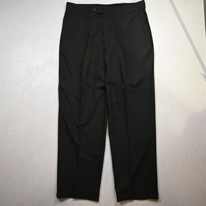 Louis Roth 34x32 Green Wool Pleated Cuffed Baggy High Waist Dress Mens Pants